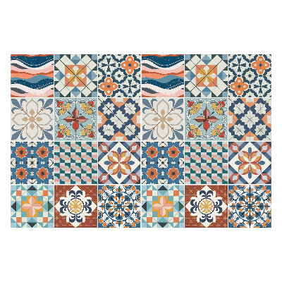 Nálepka na dlaždice Barevné orientální motivy