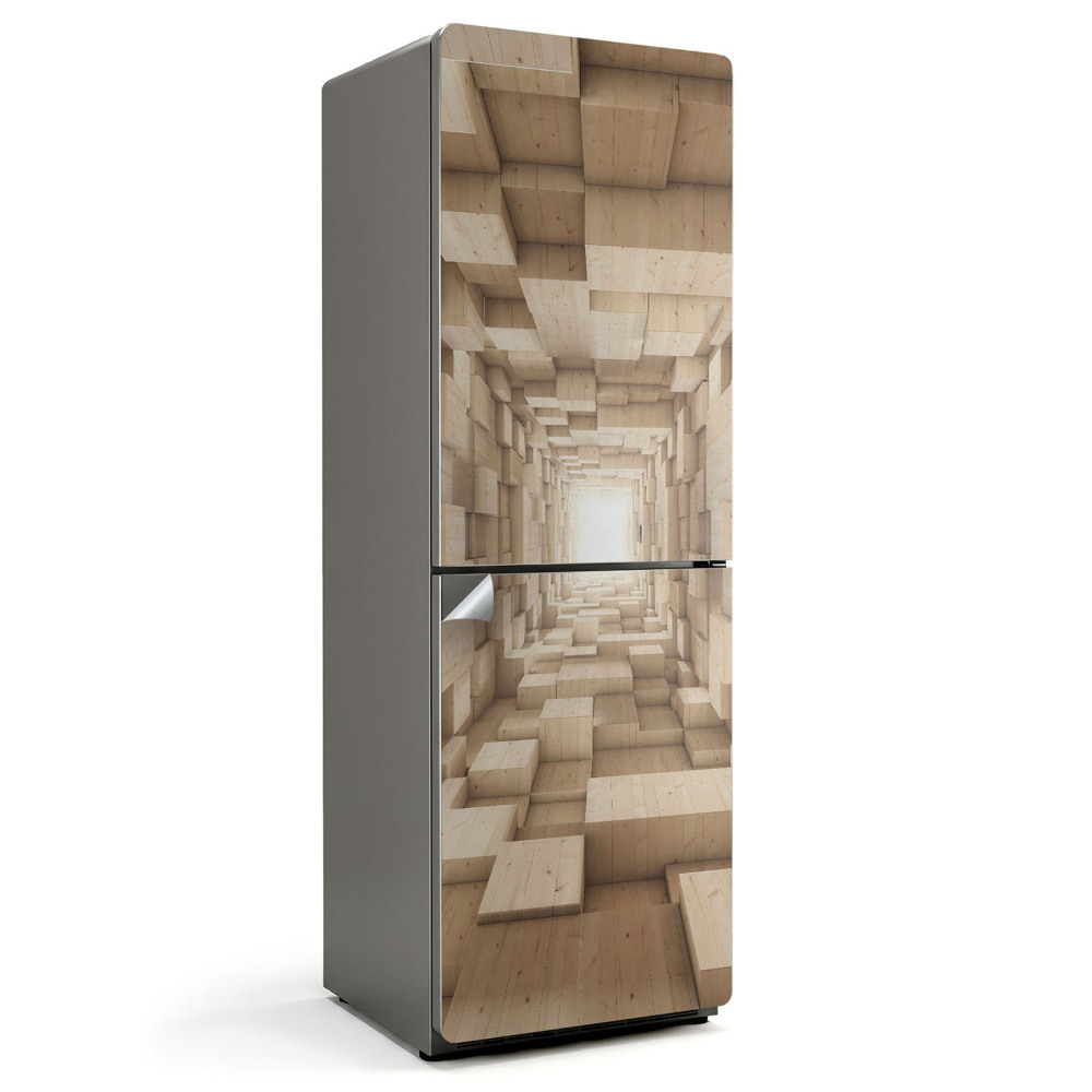 Fototapeta na chladničku Dřevěná bloková konstrukce