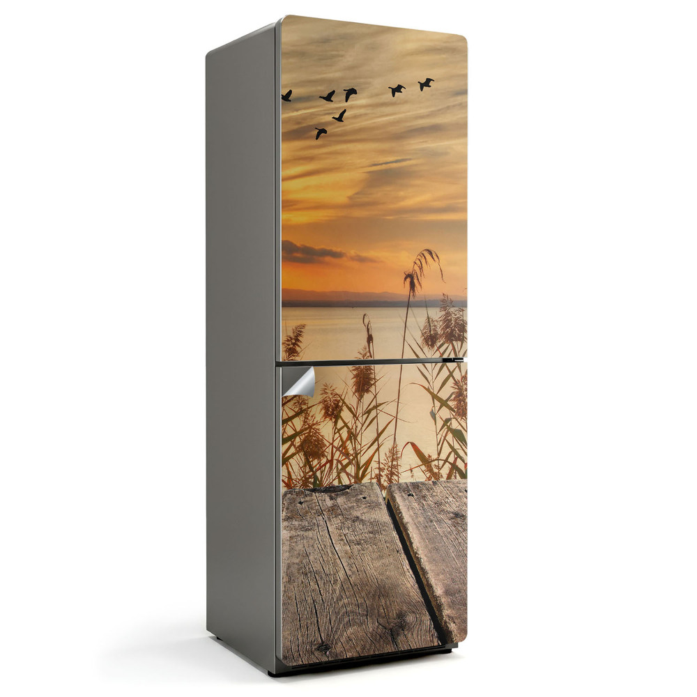 Nálepky na chladničku Západ slunce nad vodou