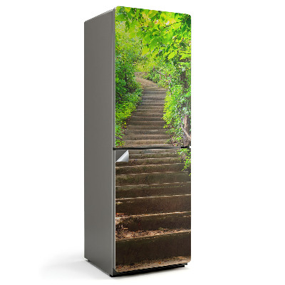 Fototapeta na chladničku Schody v zelené scenérii