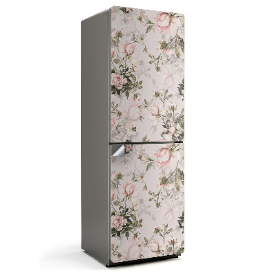 Nálepky na chladničku Květinový vzor s růžemi