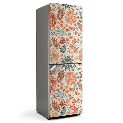 Nálepky na chladničku Květinový vzor s listy