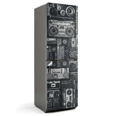 Nálepky na chladničku Retro audio zařízení