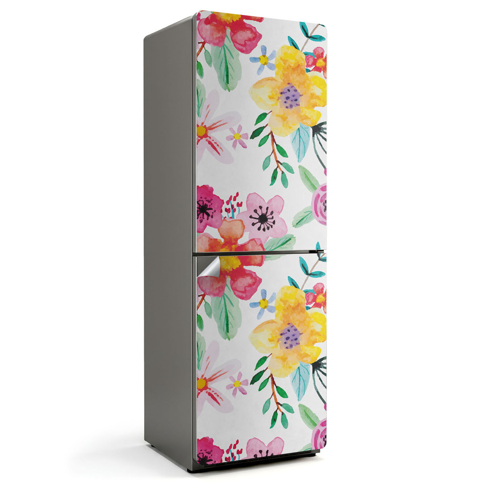 Nálepky na chladničku Květinový vzor v akvarelu