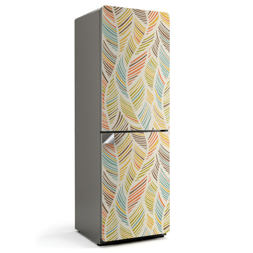 Fototapeta na chladničku Vzor listů ve vlnách