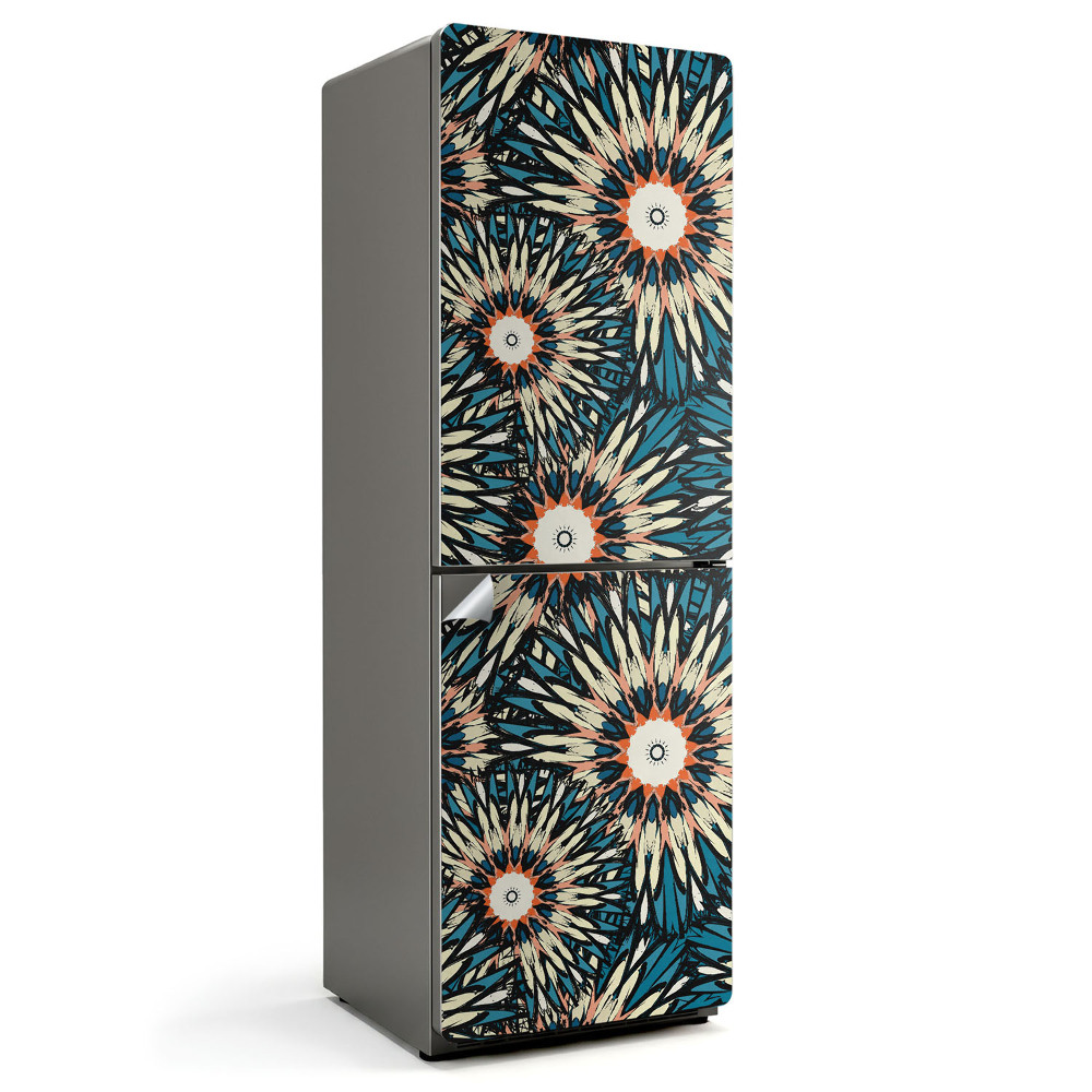 Nálepky na chladničku Květinový vzor s paprsky