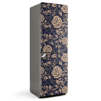 Nálepky na chladničku Květinový vzor s listy