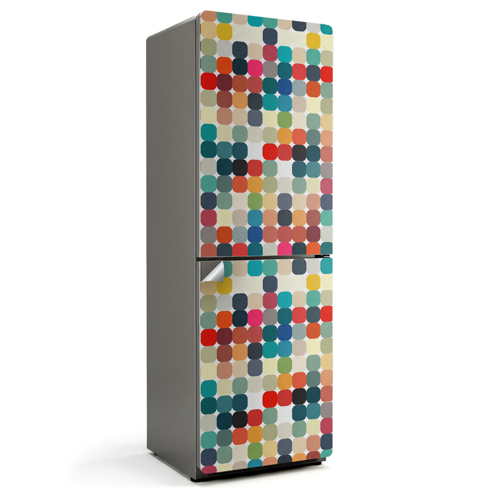 Nálepky na chladničku Barevné oválné vzory