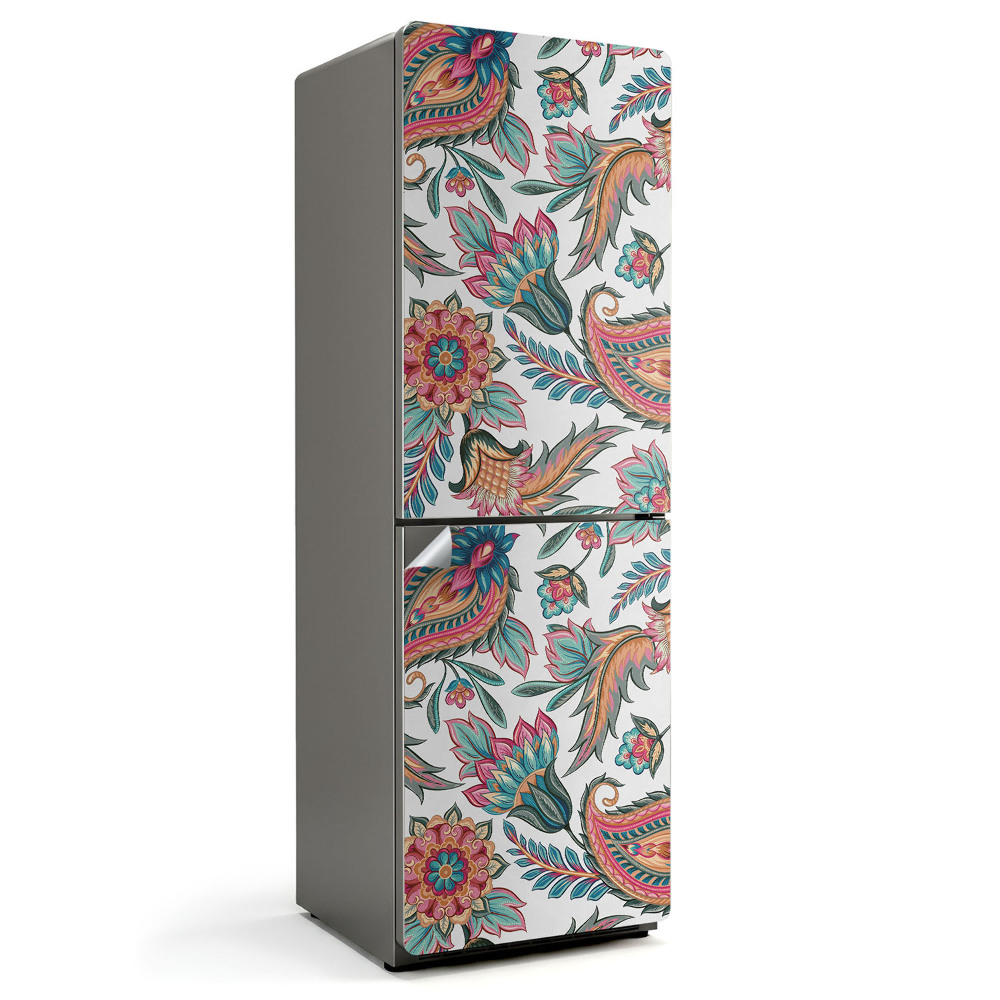 Nálepky na chladničku Květinový vzor s paisley