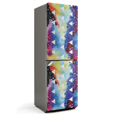 Nálepky na chladničku Trojúhelníky na akvarelu pozadí