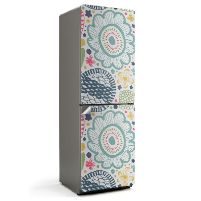 Nálepky na chladničku Květinové a geometrické vzory