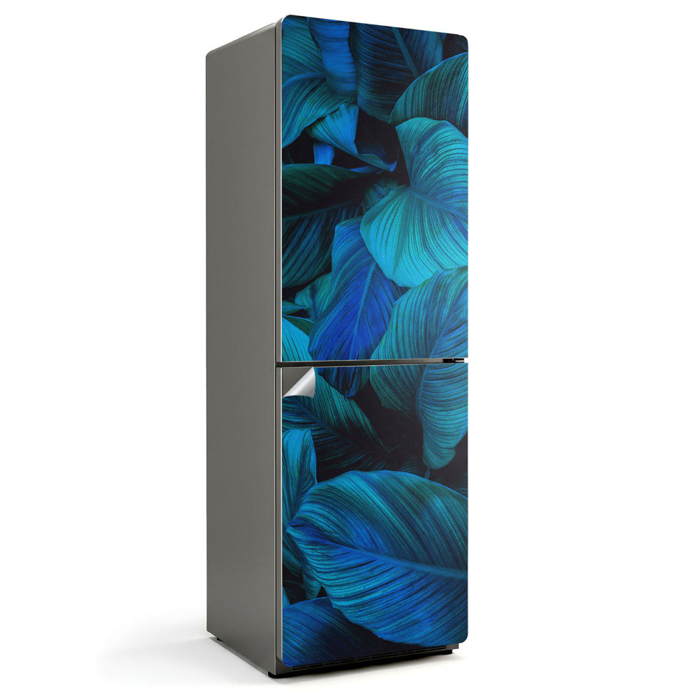 Fototapeta na chladničku Listy v odstínech modré