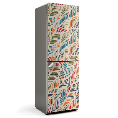 Fototapeta na chladničku Vzor listů ve vlnách