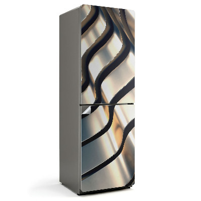 Fototapeta na chladničku Kovová textura vlny