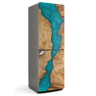 Nálepky na chladničku Přírodní vzor dřeva s pryskyřicí