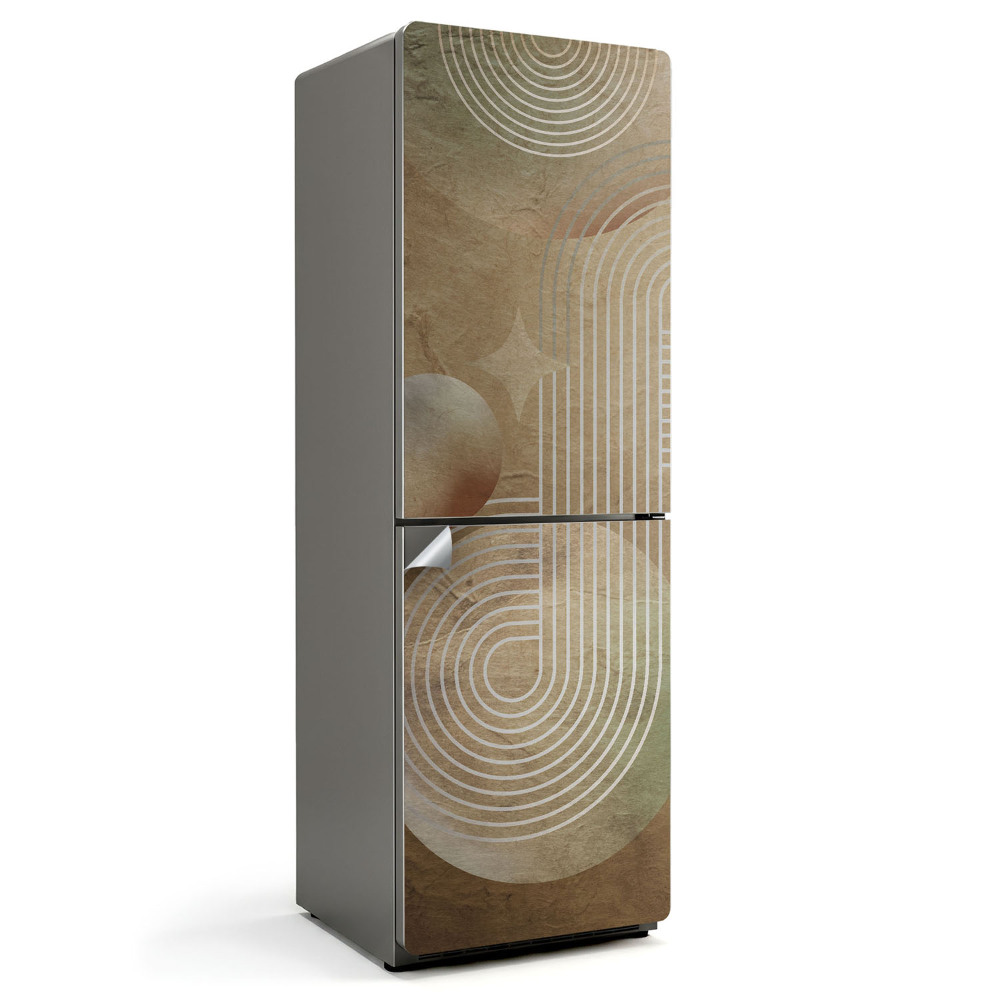 Nálepky na chladničku Abstraktní čáry a kruhy