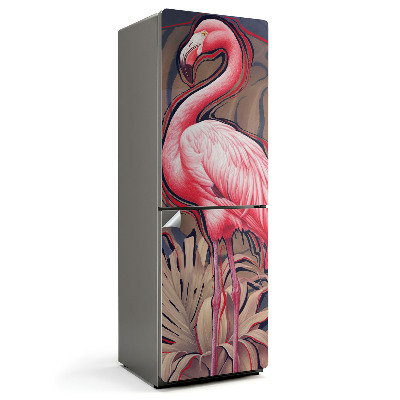 Nálepky na chladničku Majestátní plameňák v tropech