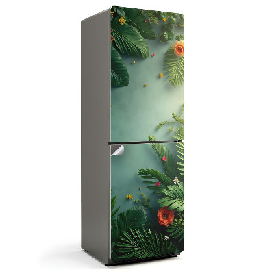 Nálepky na chladničku Tropické listy a květy