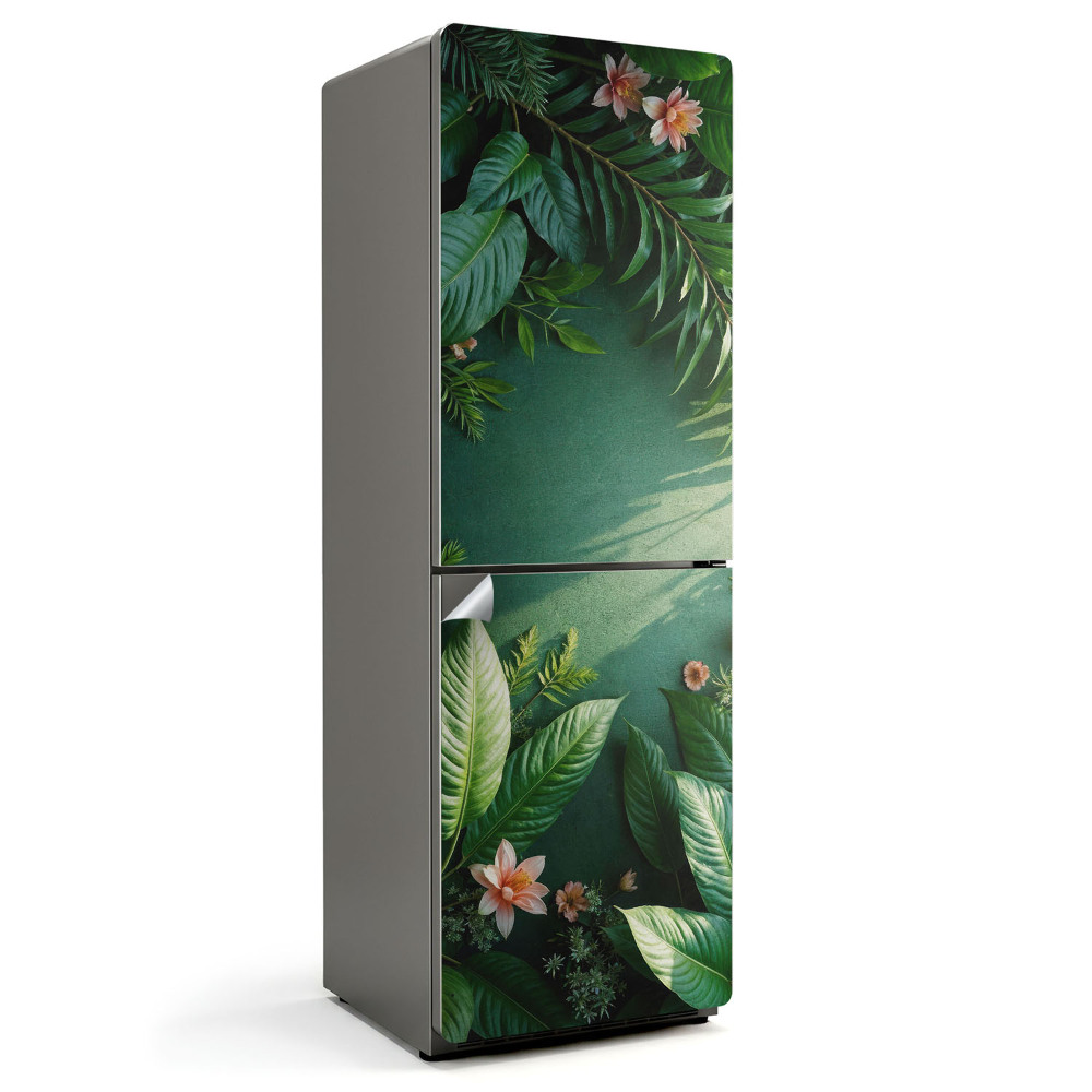 Fototapeta na chladničku Květinový listový přírodní vzor