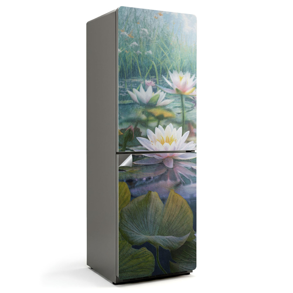 Fototapeta na chladničku Lilie na hladině jezera