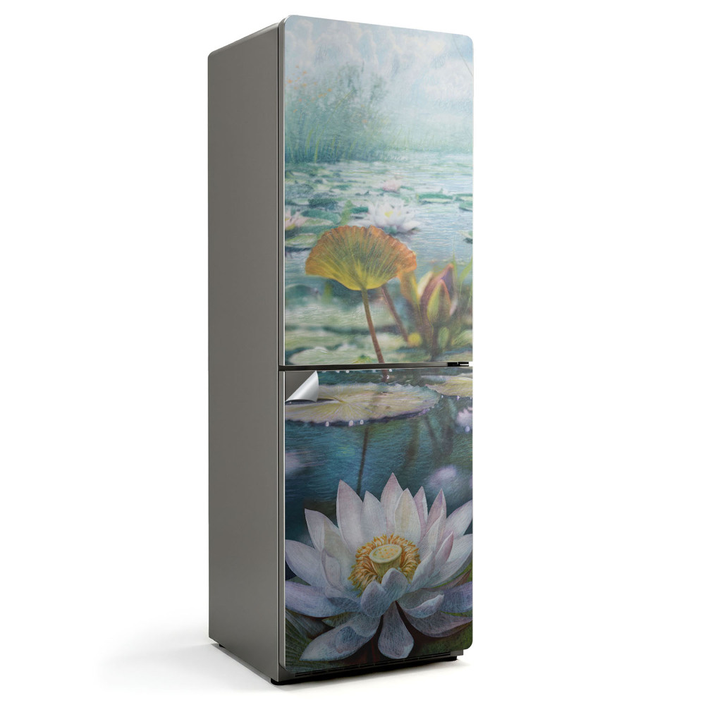 Nálepky na chladničku Lilie na hladině jezera