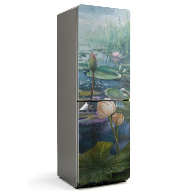 Fototapeta na chladničku Lilie na hladině jezera