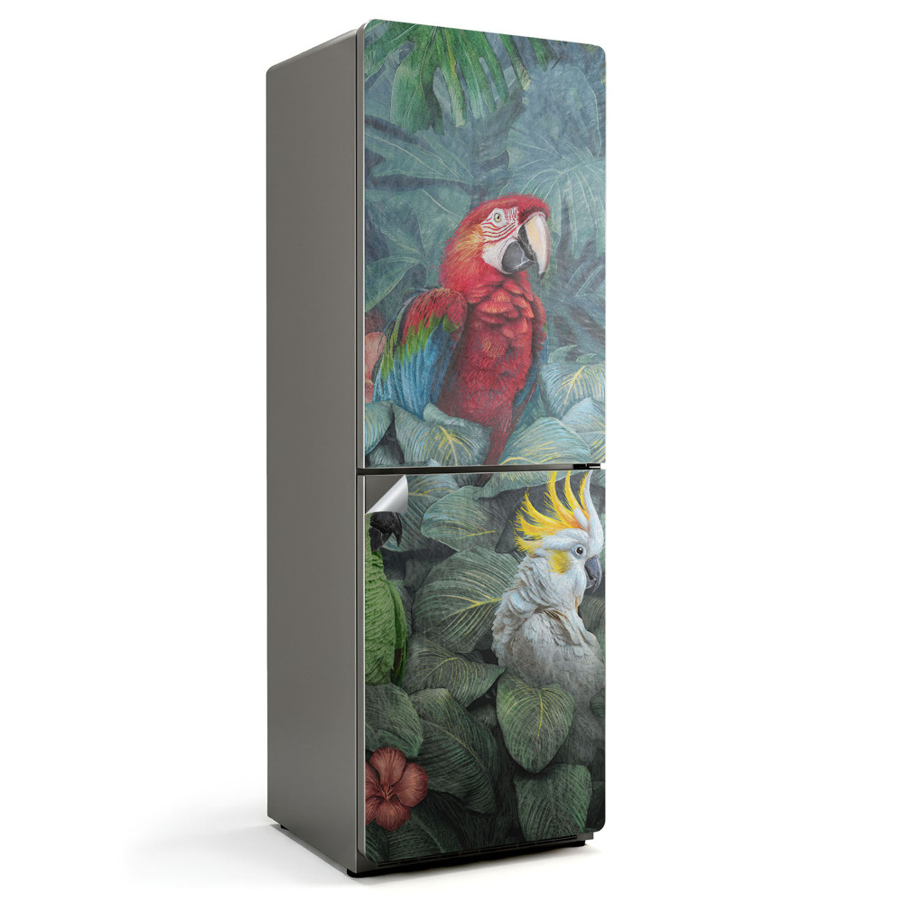 Fototapeta na chladničku Tropičtí ptáci v džungli