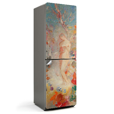 Fototapeta na chladničku Postava mezi květinami