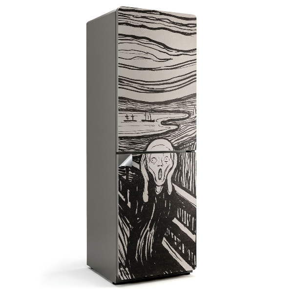 Fototapeta na chladničku Výkřik Edvard Munch Linoryt