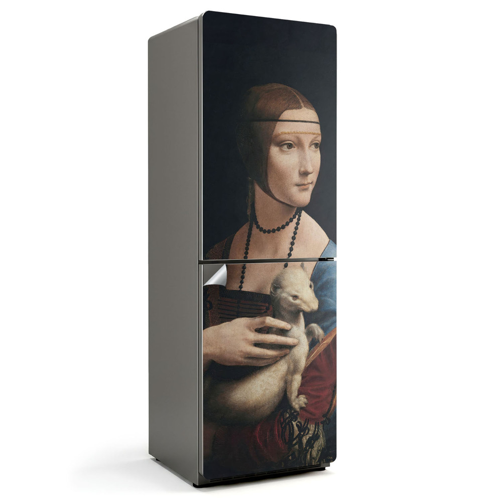 Nálepky na chladničku Dáma s hranostajem od Leonarda da Vinciho