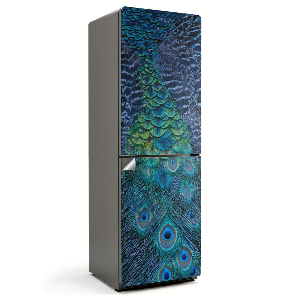 Fototapeta na chladničku Paví peří v detailu