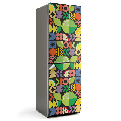 Nálepky na chladničku Ovoce geometrický vzor