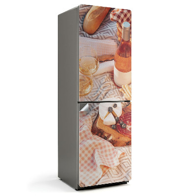 Fototapeta na chladničku Piknik se sýrem a vínem