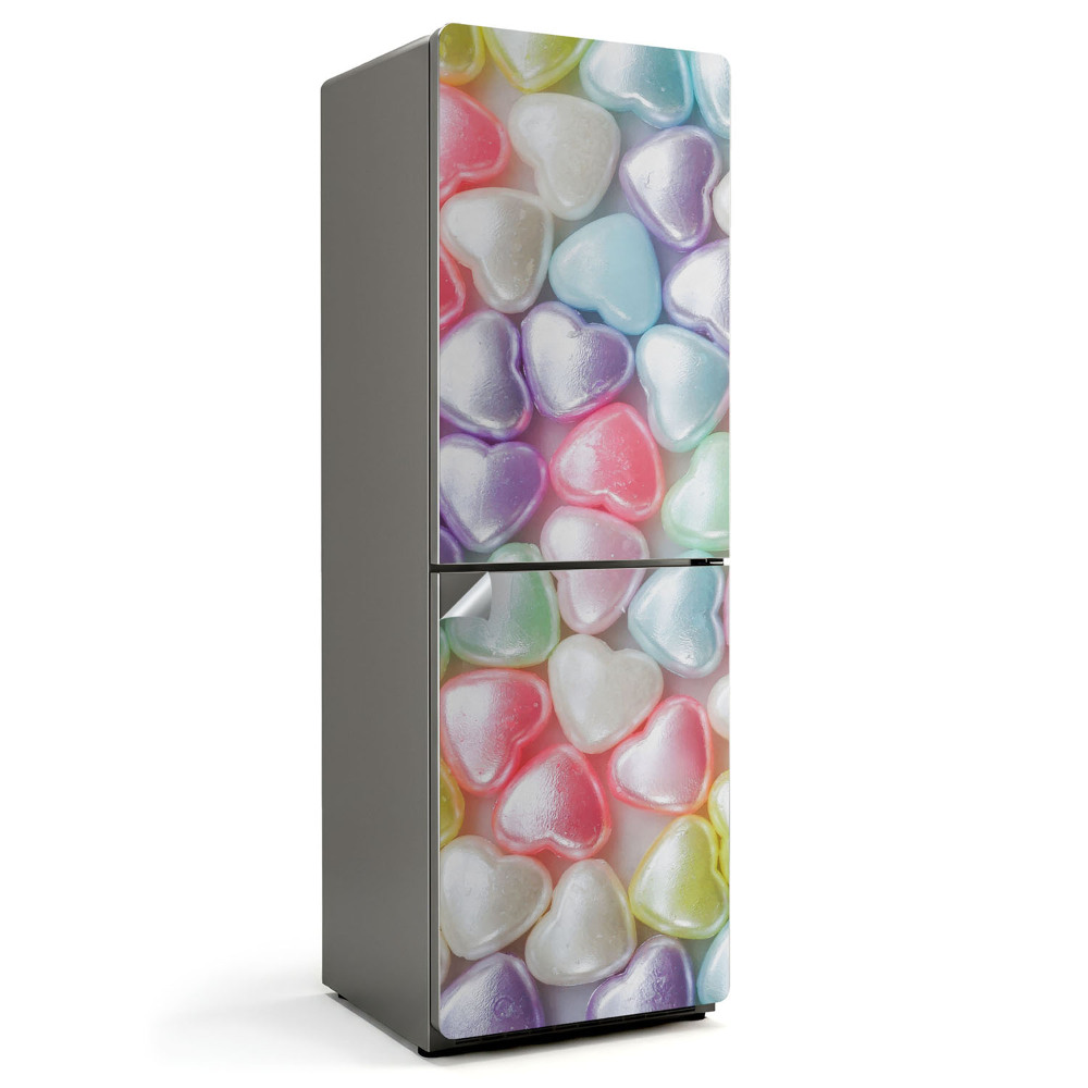 Nálepky na chladničku Barevné lesklé srdce