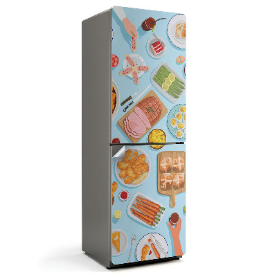 Fototapeta na chladničku Ilustrace hostiny na stole