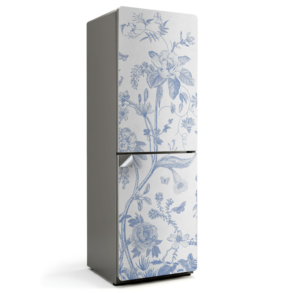 Fototapeta na chladničku Květinové ilustrace s hmyzem