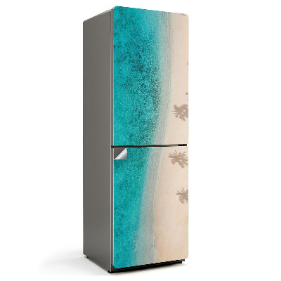 Nálepky na chladničku Pláž se stíny palmy