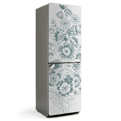 Nálepky na chladničku Květinové ilustrace s detaily