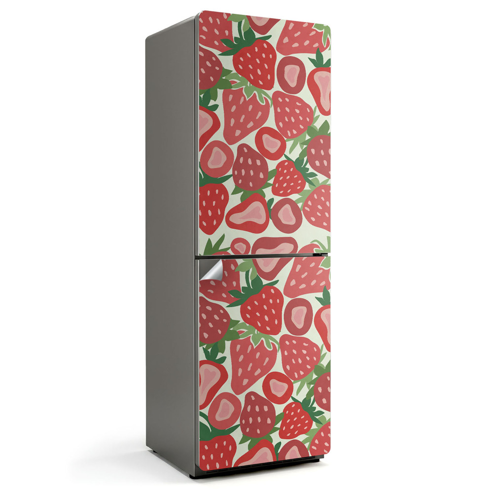 Nálepky na chladničku Geometrický jahodový vzor