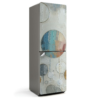 Nálepky na chladničku Abstraktní malba kruhy