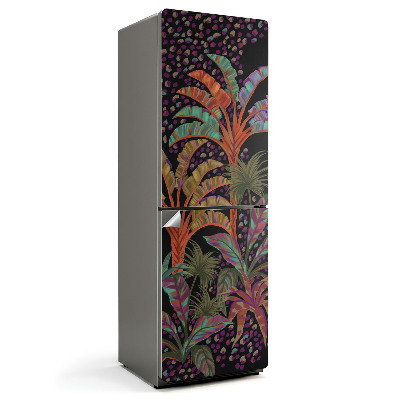 Fototapeta na chladničku Vzor tropických rostlin