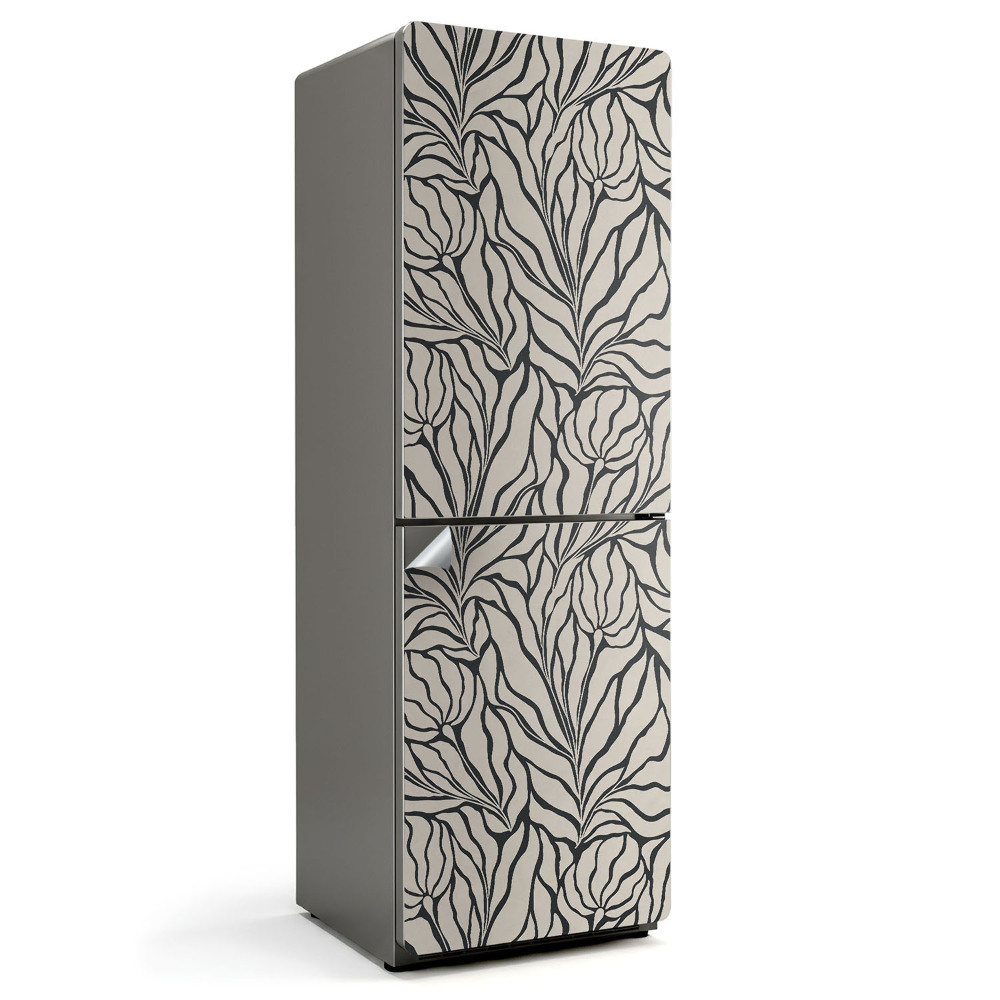 Fototapeta na chladničku Vzor listů ve vlnách