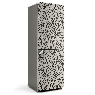 Fototapeta na chladničku Vzor listů ve vlnách