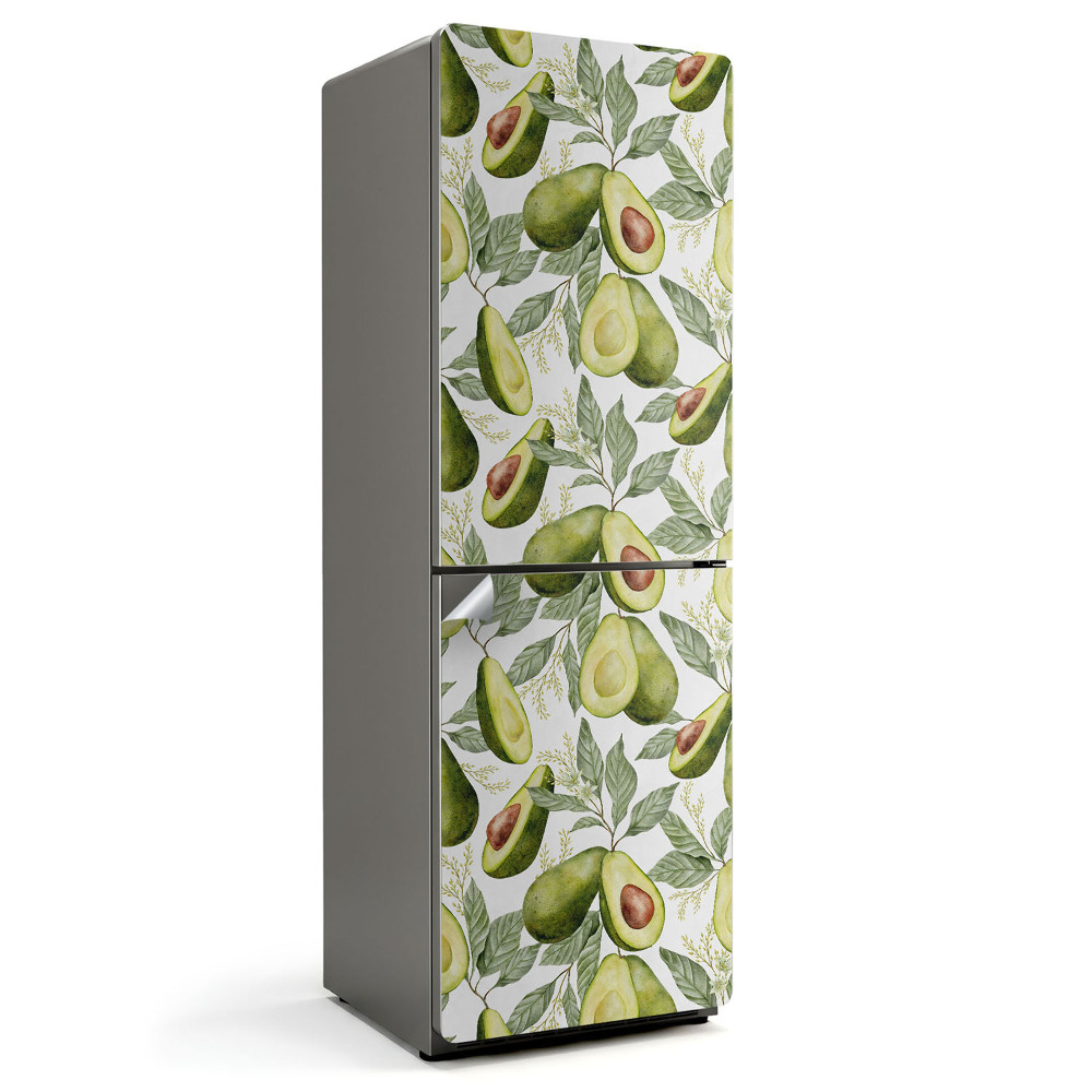 Fototapeta na chladničku Vzor avokáda a listů