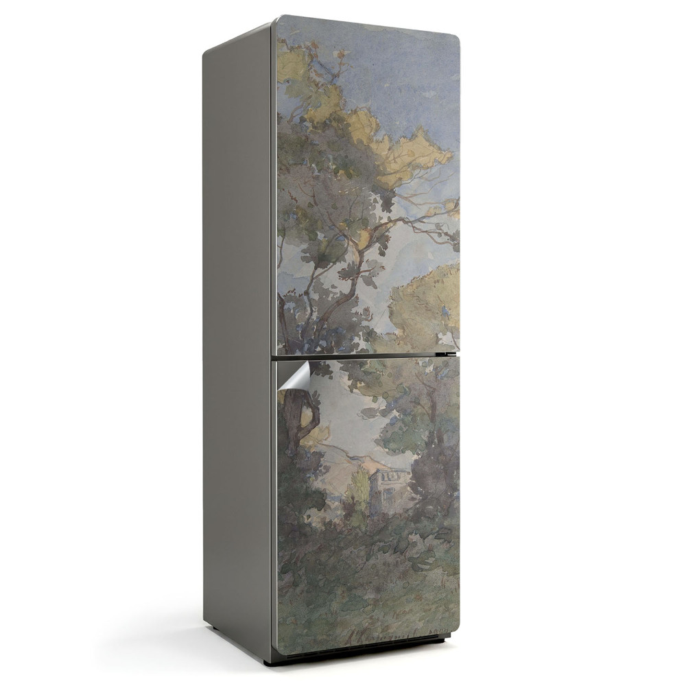 Fototapeta na chladničku Malířská krajina se stromy