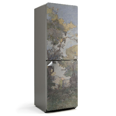 Fototapeta na chladničku Malířská krajina se stromy