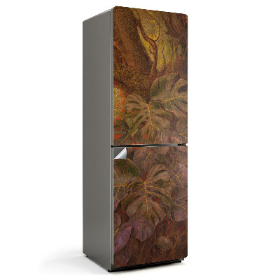 Nálepky na chladničku Detailní záběr tropických listů