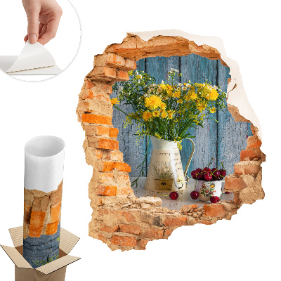 Fototapeta díra ve zdi 85x100 Venkovská krajina