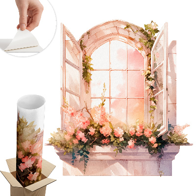 Fototapeta okno 3D 94x100 Romantické okno