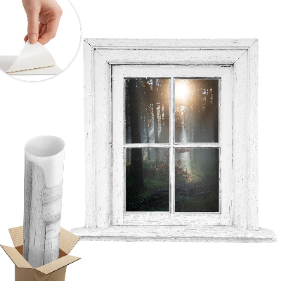 Fototapeta okno 3D 102x100 Lesní okno